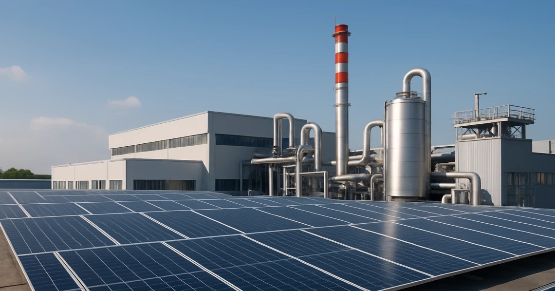 พลังงานหมุนเวียนในโรงงาน: โซลาร์เซลล์ ไอน้ำ และการลด Carbon Footprint